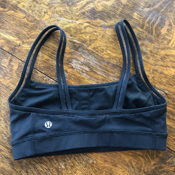 NWOT Lululemon Sport Bra Black w/Mesh - Picture 2 of 3